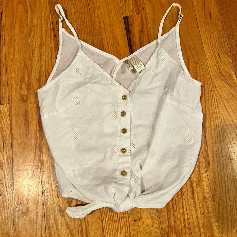 White Crop Blouse